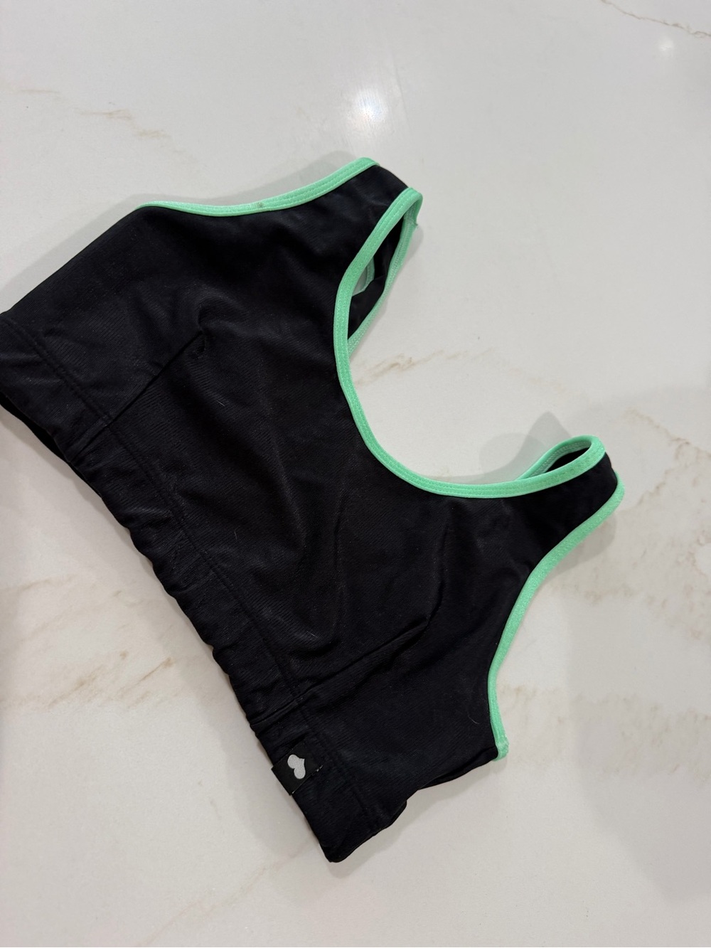 Booty by Brabants Black Sports Bra with Mint Trim